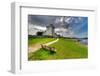 Ross Castle with Empty Bench near Killarney, Co. Kerry Ireland-Patryk Kosmider-Framed Photographic Print