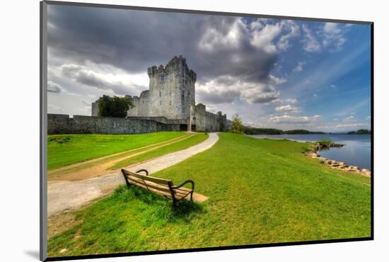 Ross Castle with Empty Bench near Killarney, Co. Kerry Ireland-Patryk Kosmider-Mounted Photographic Print