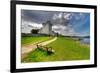 Ross Castle with Empty Bench near Killarney, Co. Kerry Ireland-Patryk Kosmider-Framed Photographic Print