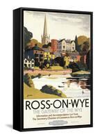 Ross-on-Wye, England - River Scene of Town British Railways Poster-Lantern Press-Framed Stretched Canvas