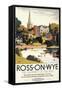 Ross-on-Wye, England - River Scene of Town British Railways Poster-Lantern Press-Framed Stretched Canvas