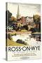 Ross-on-Wye, England - River Scene of Town British Railways Poster-Lantern Press-Stretched Canvas
