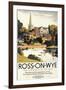 Ross-on-Wye, England - River Scene of Town British Railways Poster-Lantern Press-Framed Art Print