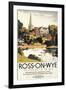 Ross-on-Wye, England - River Scene of Town British Railways Poster-Lantern Press-Framed Art Print