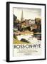 Ross-on-Wye, England - River Scene of Town British Railways Poster-Lantern Press-Framed Art Print