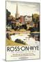 Ross-on-Wye, England - River Scene of Town British Railways Poster-Lantern Press-Mounted Art Print