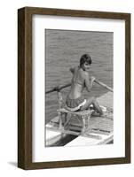 Rossana Podestà on a Rowing Boat-null-Framed Photographic Print