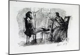 Rossetti Being Sketched by Elizabeth Siddal, September 1853-Dante Gabriel Rossetti-Mounted Giclee Print