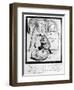Rossetti Lamenting the Death of His Wombat, 1869 (Pen and Ink on Paper)-Dante Gabriel Rossetti-Framed Premium Giclee Print