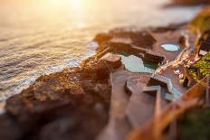 Natural Pools in Charco Azul Resort on La Palma Island on the Sunrise in Spain. Tilt-Shift Effect-RossHelen-Photographic Print