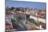 Rossio, Praca Dom Pedro IV, National Theatre Dona Maria II, Baixa, Lisbon, Portugal, Europe-Markus Lange-Mounted Photographic Print