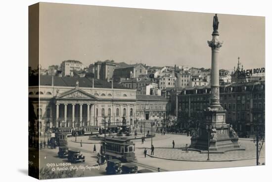 Rossio Square, Lisbon, Portugal, 1936-null-Stretched Canvas