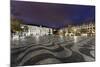 Rossio Square, Night Photography, Lisbon, Portugal-Axel Schmies-Mounted Photographic Print