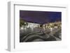 Rossio Square, Night Photography, Lisbon, Portugal-Axel Schmies-Framed Photographic Print