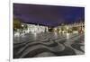 Rossio Square, Night Photography, Lisbon, Portugal-Axel Schmies-Framed Photographic Print