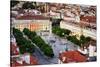 Rossio square or Praca Dom Pedro IV, the heart of the historic centre at twilight. Lisbon, Portugal-Mauricio Abreu-Stretched Canvas