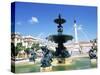 Rossio Square, Praca Dom Pedro Iv, Lisbon, Portugal-Yadid Levy-Stretched Canvas