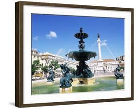 Rossio Square, Praca Dom Pedro Iv, Lisbon, Portugal-Yadid Levy-Framed Photographic Print