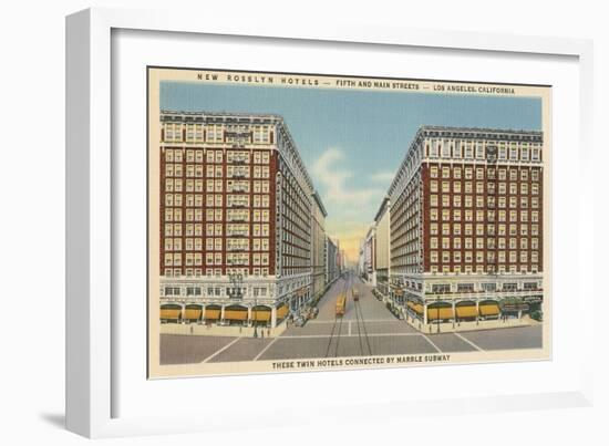 Rosslyn Hotels, Downtown Los Angeles-null-Framed Art Print