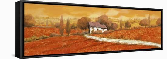 Rosso Papavero-Guido Borelli-Framed Stretched Canvas