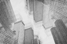 densification of the City-Roswitha Schleicher-Schwarz-Giclee Print