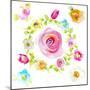 Rosy Floral Wreath-Patricia Pinto-Mounted Art Print