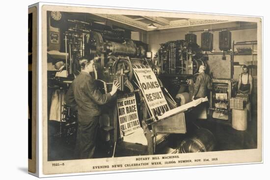 Rotary Bill Machines Printing off Copies of the Evening News to Celebrate the 10000th Edition-null-Stretched Canvas