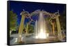 Rotary Fountain, Riverfront Park, Spokane, Washington, USA-Charles Gurche-Framed Stretched Canvas