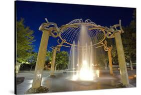 Rotary Fountain, Riverfront Park, Spokane, Washington, USA-Charles Gurche-Stretched Canvas
