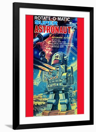 Rotate-O-Matic Super Astronaut-null-Framed Art Print