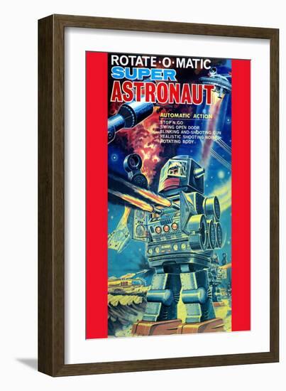Rotate-O-Matic Super Astronaut-null-Framed Art Print