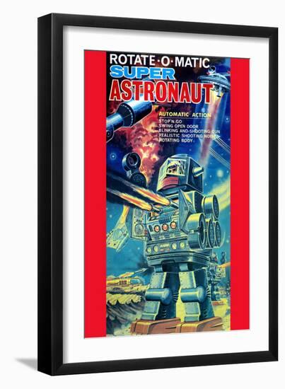 Rotate-O-Matic Super Astronaut-null-Framed Art Print