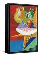 Rotation of Dancer and Parrots-Fortunato Depero-Framed Stretched Canvas