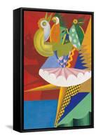 Rotation of Dancer and Parrots-Fortunato Depero-Framed Stretched Canvas