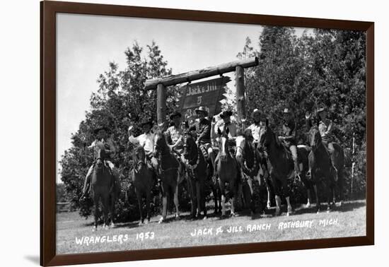 Rothbury, Michigan - Wranglers at the Jack and Jill Ranch-Lantern Press-Framed Art Print