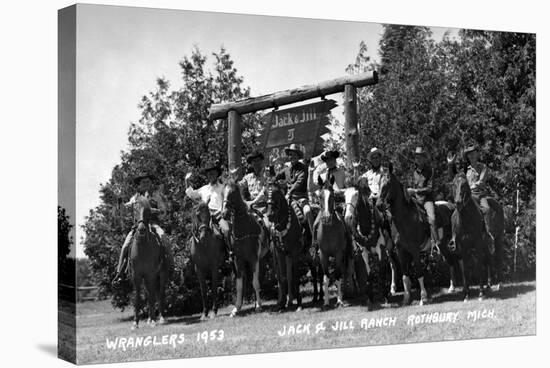 Rothbury, Michigan - Wranglers at the Jack and Jill Ranch-Lantern Press-Stretched Canvas