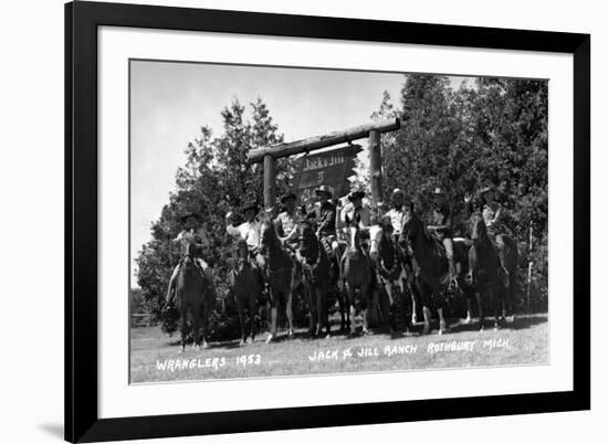 Rothbury, Michigan - Wranglers at the Jack and Jill Ranch-Lantern Press-Framed Premium Giclee Print