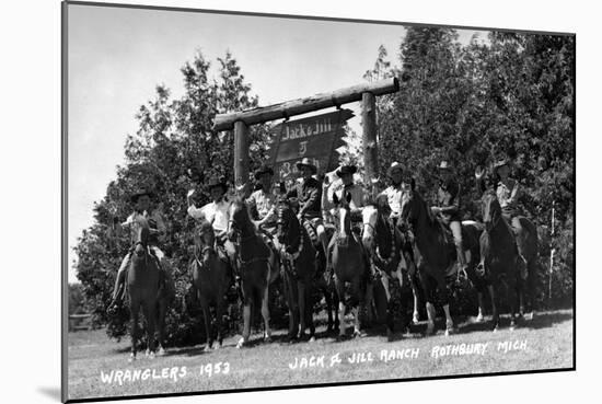 Rothbury, Michigan - Wranglers at the Jack and Jill Ranch-Lantern Press-Mounted Art Print