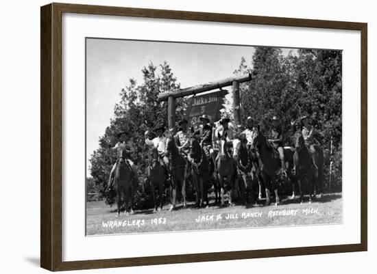 Rothbury, Michigan - Wranglers at the Jack and Jill Ranch-Lantern Press-Framed Art Print