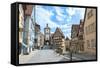 Rothenberg Ob Der Tauber Street Scene, Baden-Wurttemberg, Germany-Jim Engelbrecht-Framed Stretched Canvas