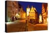 Rothenburg Ob Der Tauber at Night, Bavaria, Germany-Zoom-zoom-Stretched Canvas