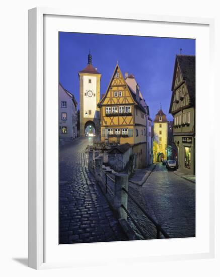 Rothenburg Ob Der Tauber, Bavaria, Germany-Walter Bibikow-Framed Photographic Print