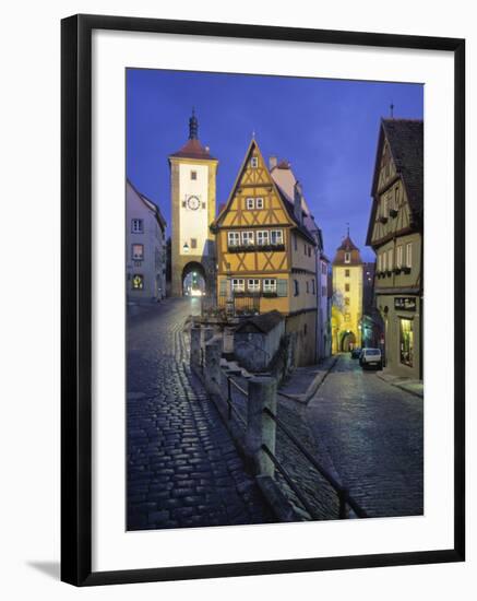 Rothenburg Ob Der Tauber, Bavaria, Germany-Walter Bibikow-Framed Photographic Print