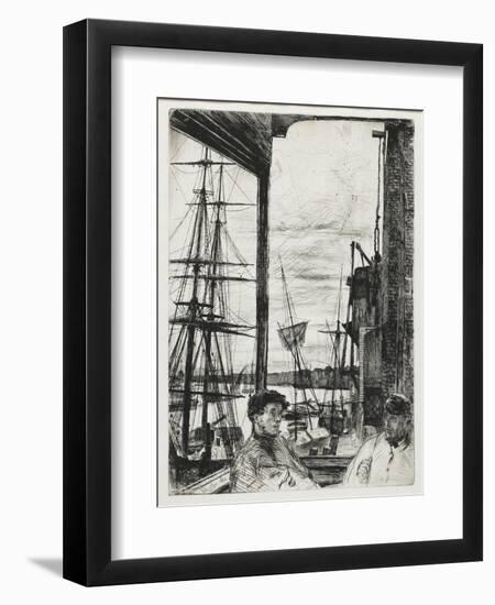 Rotherhithe from Sixteen Etchings of Scenes on the Thames and Other Subjects, 1860-James Abbott McNeill Whistler-Framed Giclee Print