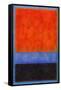 Rothko Style Red Black And Blue-Tom Quartermaine-Framed Stretched Canvas