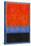 Rothko Style Red Black And Blue-Tom Quartermaine-Stretched Canvas