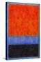 Rothko Style Red Black And Blue-Tom Quartermaine-Stretched Canvas