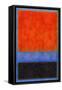 Rothko Style Red Black And Blue-Tom Quartermaine-Framed Stretched Canvas