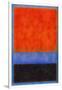 Rothko Style Red Black And Blue-Tom Quartermaine-Framed Giclee Print