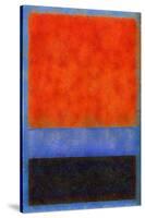 Rothko Style Red Black And Blue-Tom Quartermaine-Stretched Canvas